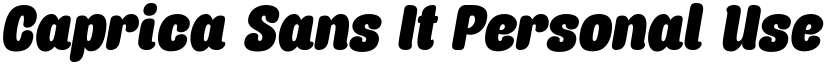 Caprica Sans It Personal Use Regular font