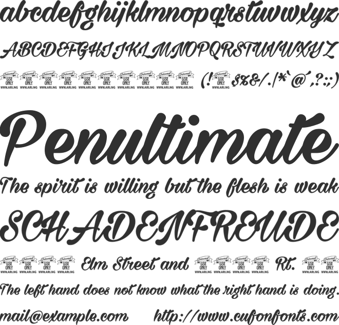 Milasian Circa  PERSONAL font preview