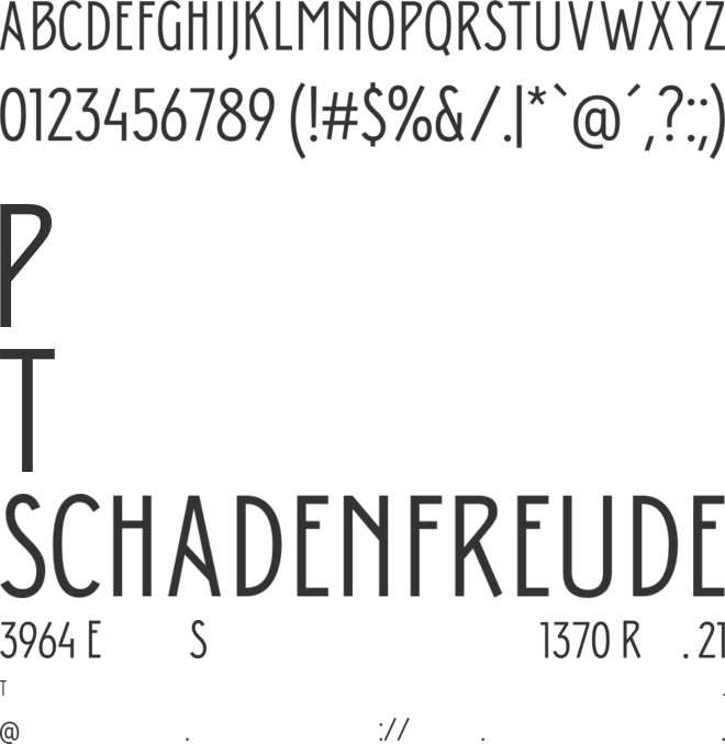 Donau Uppercase font preview
