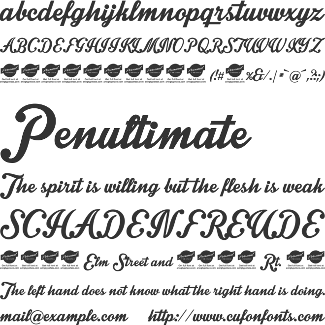 Intrique Script Personal Use font preview