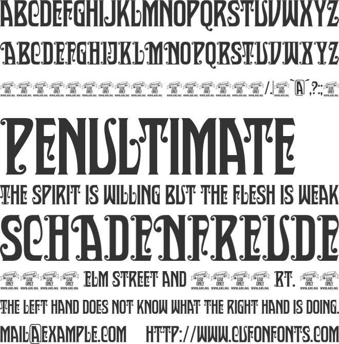 Sultan Cafe Decor PERSONAL USE font preview