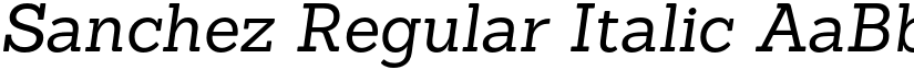 Sanchez Regular Italic font