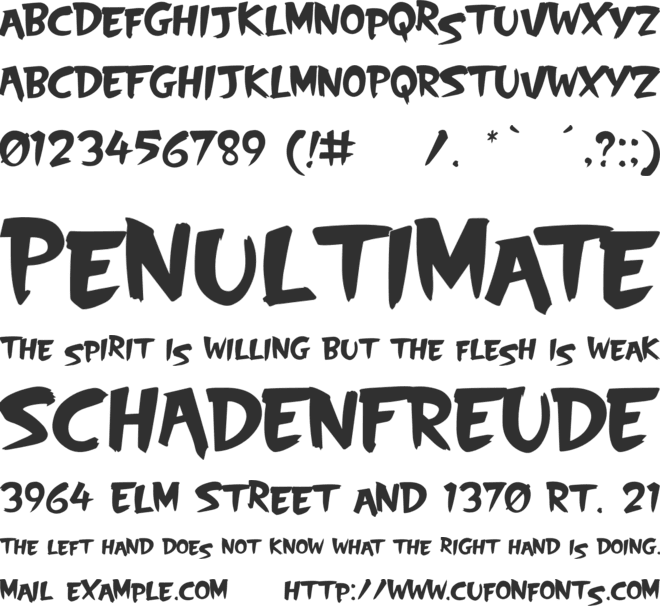 SkyScrappers font preview