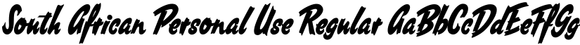 South African Personal Use Regular font