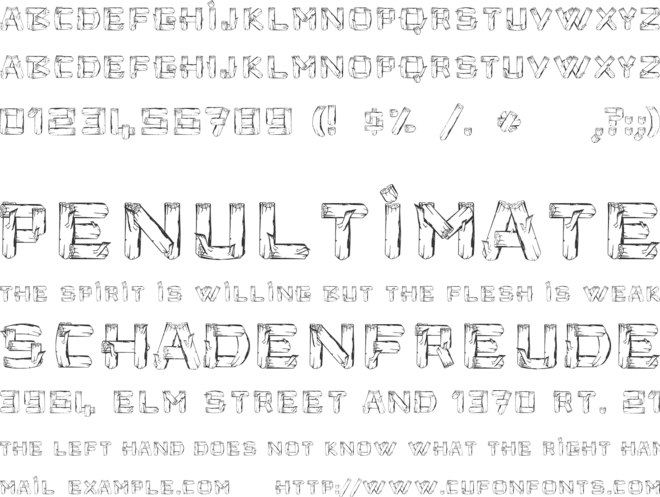 Timbers font preview