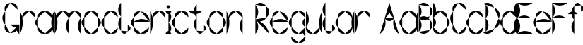 Gramoclericton Regular font