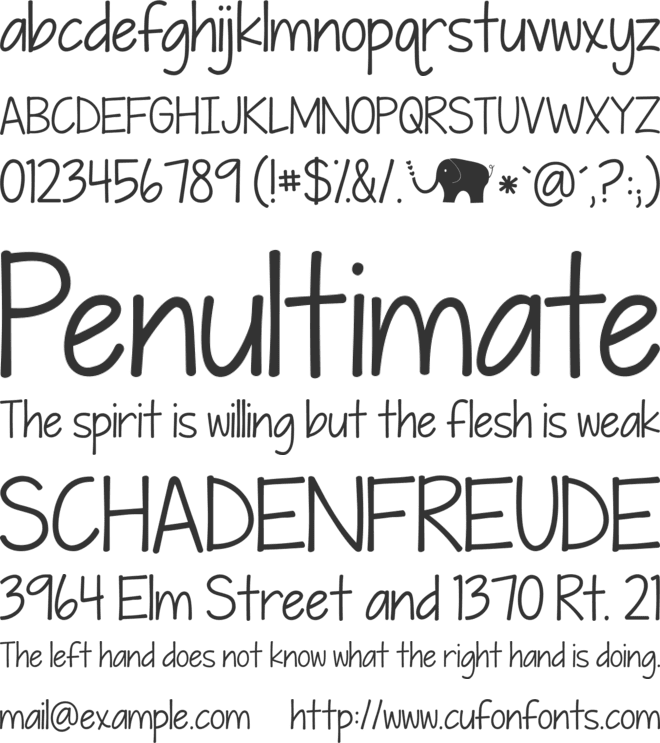 KG Piece by Piece font preview