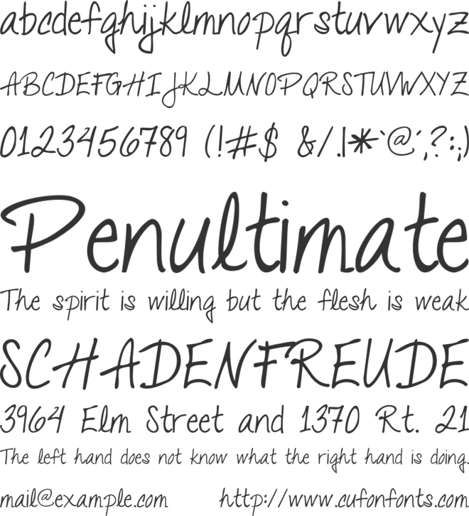 Talking to the Moon font preview