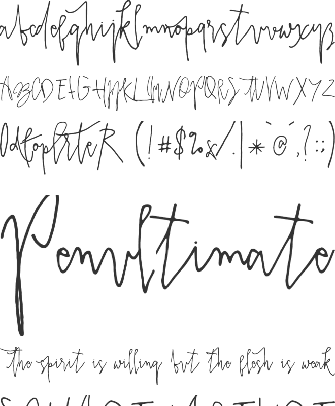 PrestigeScriptAlt font preview