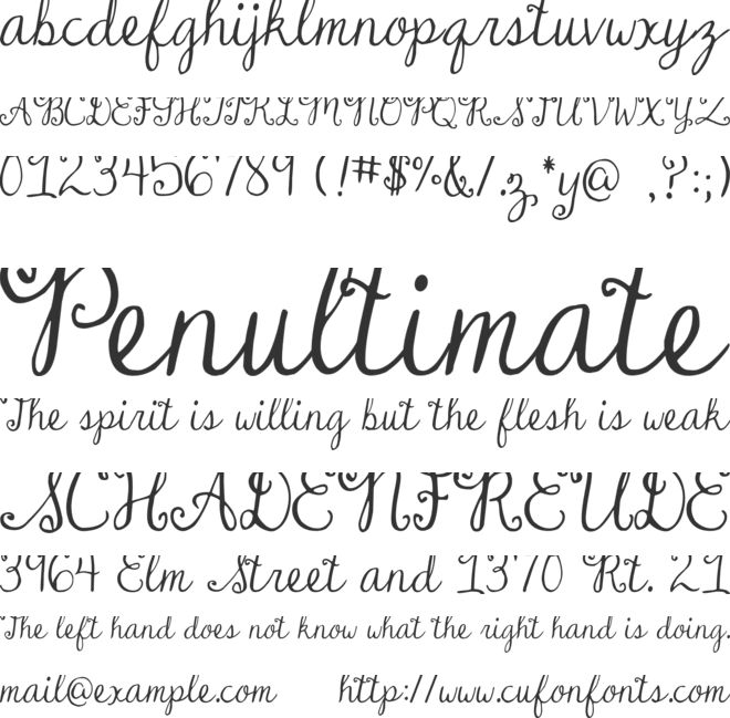 DJB Dear Mr Claus font preview