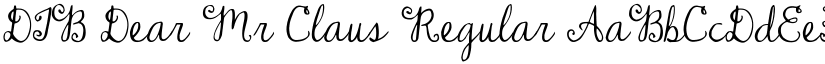 DJB Dear Mr Claus Regular font
