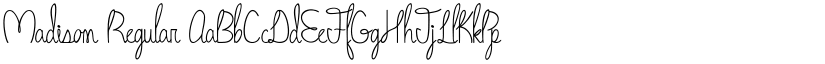 Madison Regular font