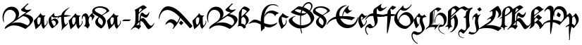 Bastarda-K font