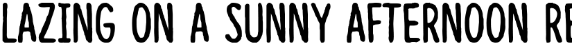 Lazing on a sunny afternoon Regular font