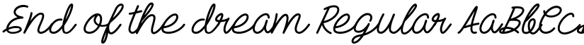 End of the dream Regular font