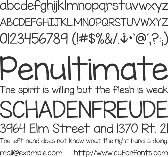 KG Miss Speechy IPA font preview