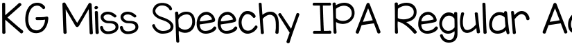 KG Miss Speechy IPA Regular font