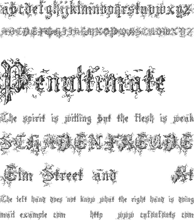 Black Forest font preview