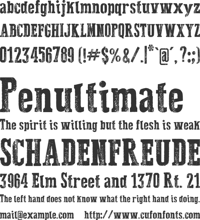 Dust West font preview