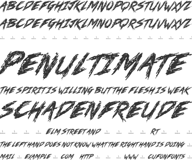 No Mercy Personal Use Only font preview