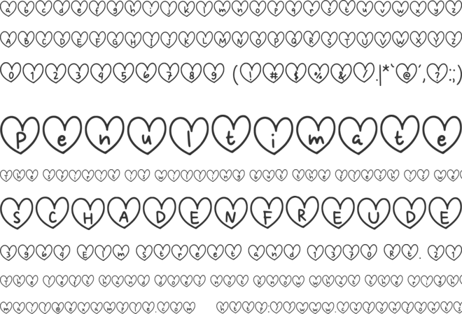 Love Cha font preview