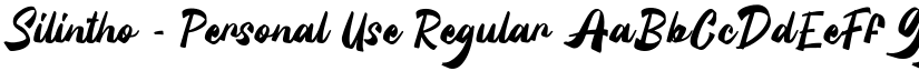 Silintho - Personal Use Regular font