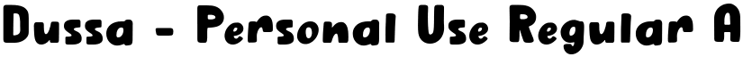 Dussa - Personal Use Regular font