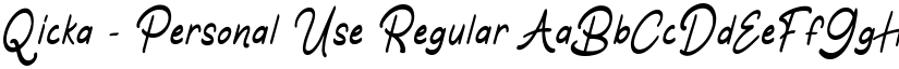 Qicka - Personal Use Regular font