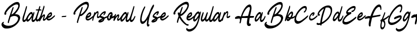 Blathe - Personal Use Regular font