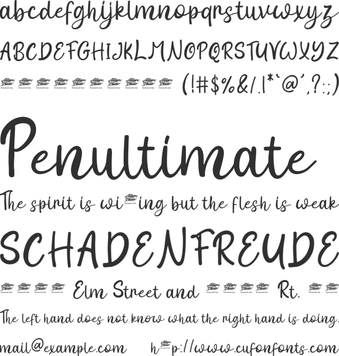 Powlina Theater - Personal Use font preview