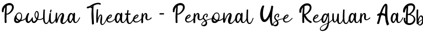 Powlina Theater - Personal Use Regular font