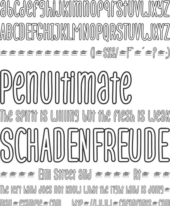 Pana Summer Outline - PUL font preview
