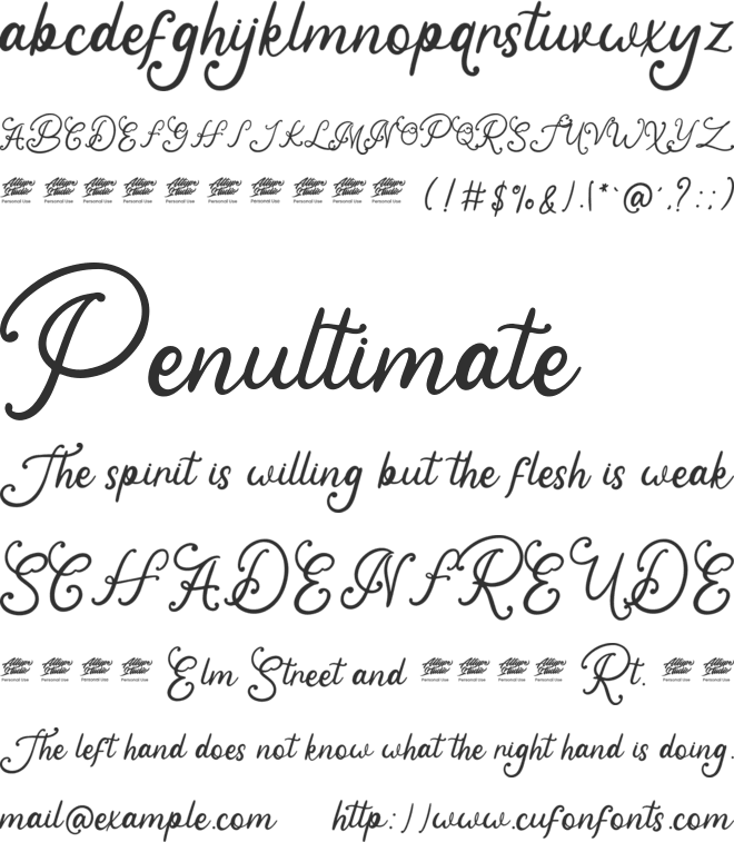 Raffadyn - Personal Use font preview