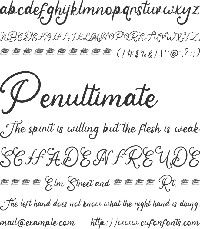 Raffadyn - Personal Use font preview