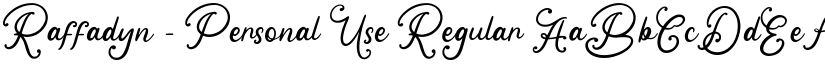 Raffadyn - Personal Use Regular font