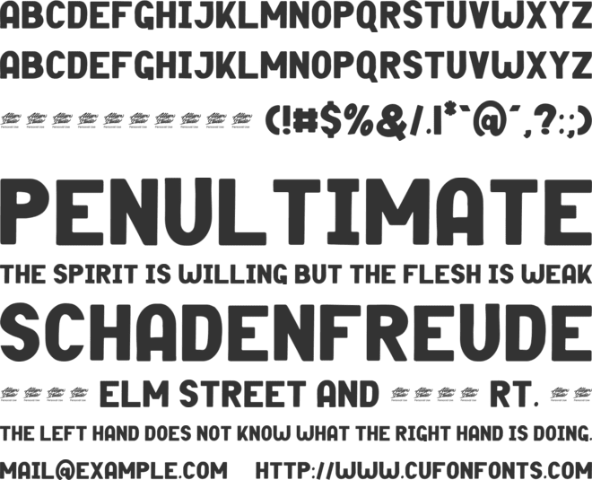 Black Thone - Personal Use font preview