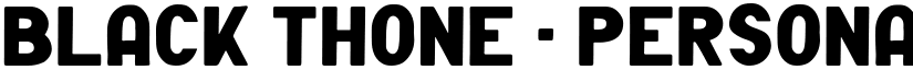 Black Thone - Personal Use Regular font