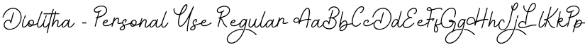 Diolitha - Personal Use Regular font