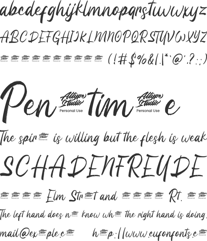 Wild Grook - Personal Use font preview