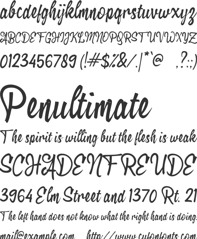 b Baru 200 font preview