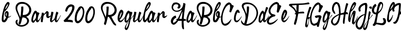 b Baru 200 Regular font