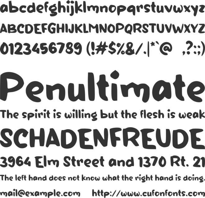 b Bekerja Sama font preview