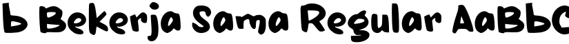 b Bekerja Sama Regular font