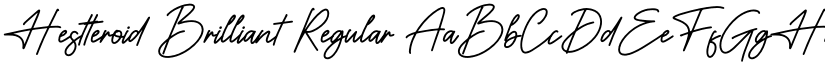 Hestteroid Brilliant Regular font