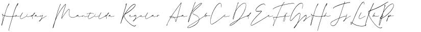 Holiday Mantilda Regular font