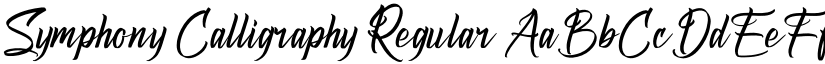 Symphony Calligraphy Regular font