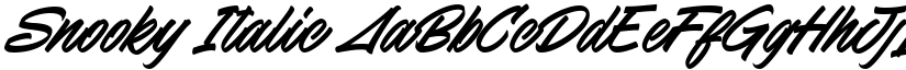 Snooky Italic font