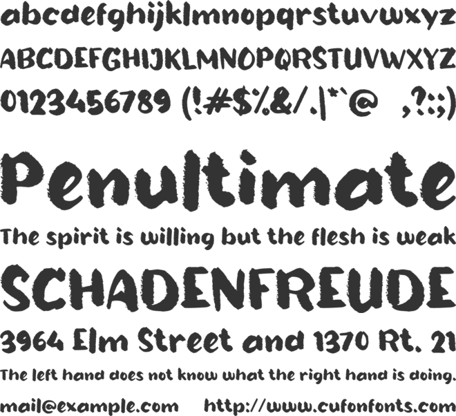 b Burnt Corn font preview