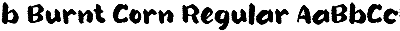 b Burnt Corn Regular font