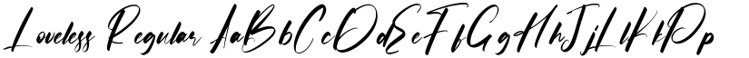 Loveless Regular font